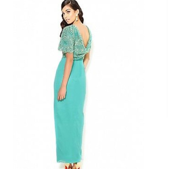 virgos lounge | Dresses | Virgos Lounge Belle Aqua Maxi Beaded Dress |  Poshmark